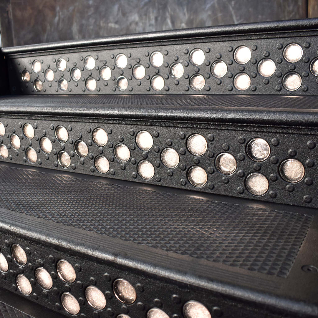 Cast Iron Stair Tread | The University Tread | 36 in. wide | Black Patina Finish