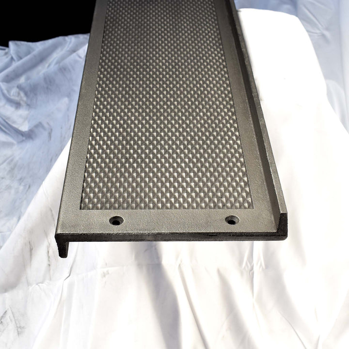 Cast Iron Stair Tread | The Z Tread | 54 in. wide | Black Patina Finish