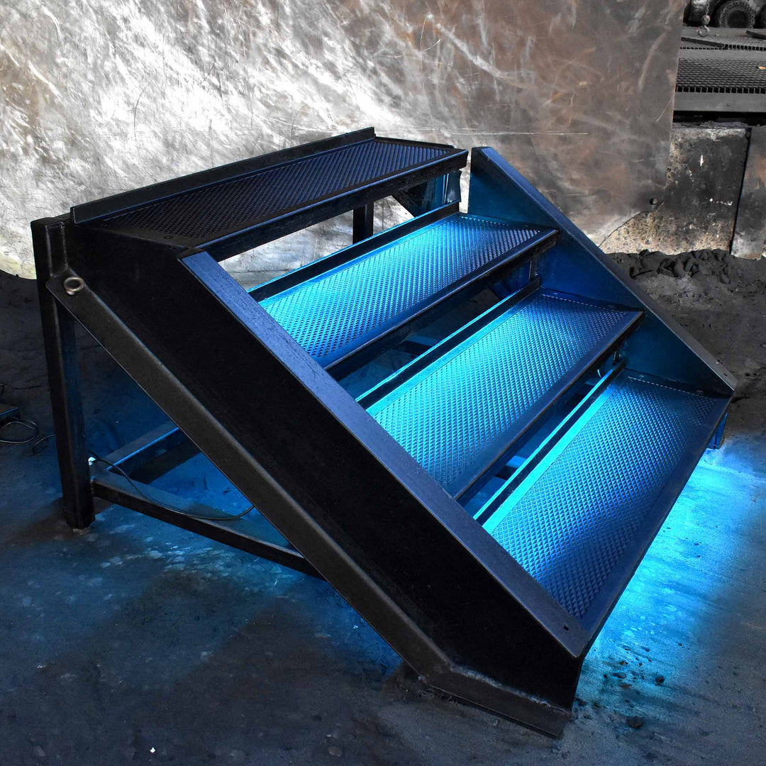 Cast Iron Stair Tread | The Z Tread | 54 in. wide | Black Patina Finish