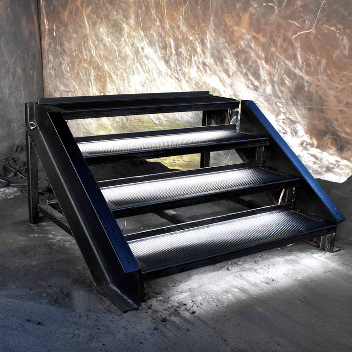 Cast Iron Stair Tread | The Z Tread | 54 in. wide | Black Patina Finish