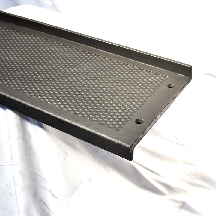 Cast Iron Stair Tread | The Z Tread | 54 in. wide | Black Patina Finish