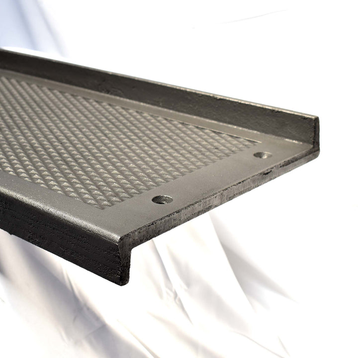 Cast Iron Stair Tread | The Z Tread | 54 in. wide | Black Patina Finish